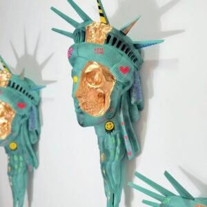 Estátua da Liberdade Skull Graffiti